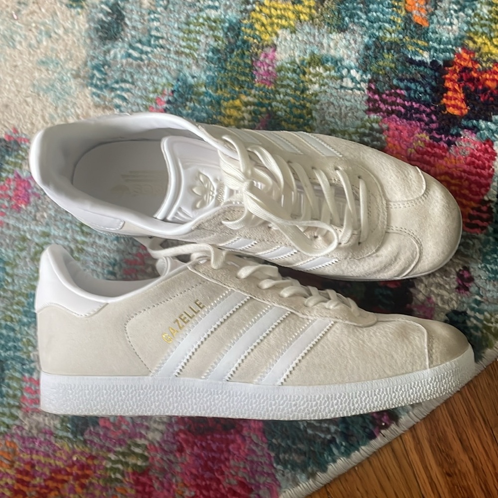 Adidas Gazelle white sneakers